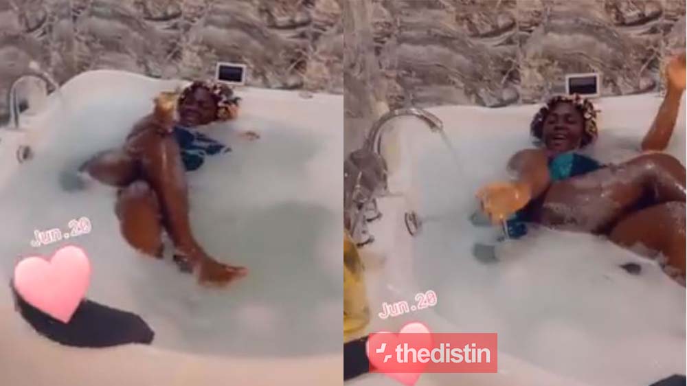 Video Of Tracey Boakye Bathing In Her Jacuzzi To Celebrate Father's Causes A Stir | Watch