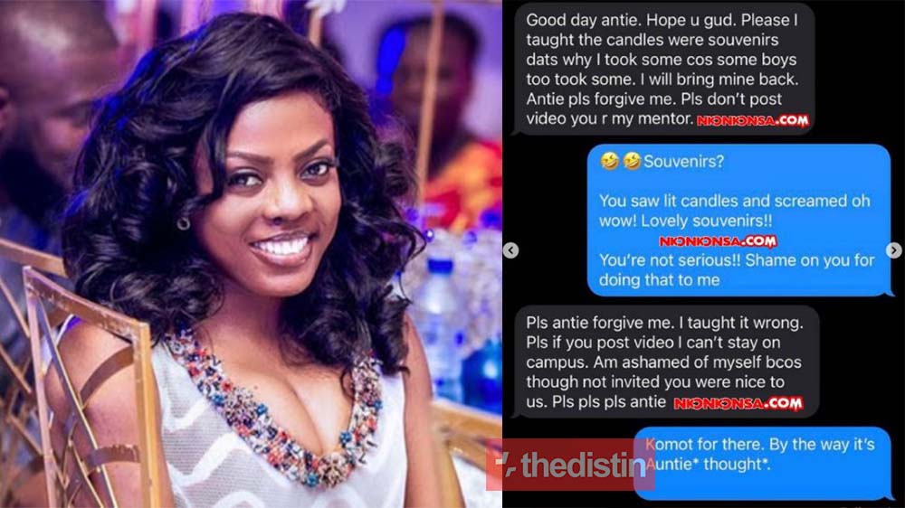 Thief Who Stole A Scented Candle At Nana Aba Anamoah's 41st Birthday Party Begs For Forgiveness (Photo)