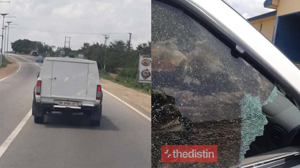 Breaking: Armed Robbers Attack Another Bullion Van On The Kasoa Winneba Road, Police Escaped Gunshot (Video)