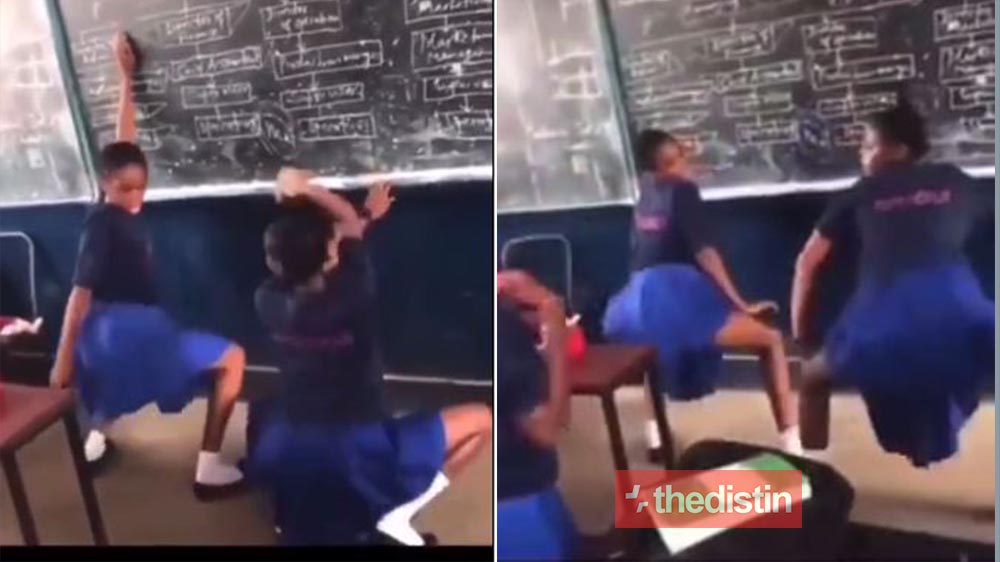 See How These SHS Girls Are Tw3rking And Whining In Class Instead Of Learning (Video)
