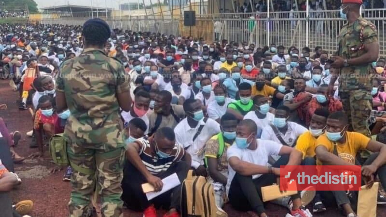 Unemployed Ghanaians queue for GAF recruitment