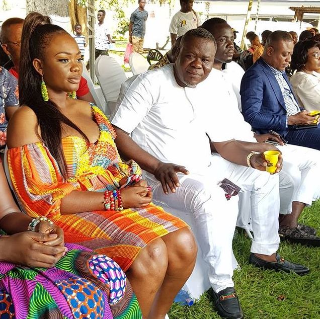 Former beauty queen Sally Akua Amoakowaa Mensah aka Akua GMB pictures with her now ex-husband at a function. 
