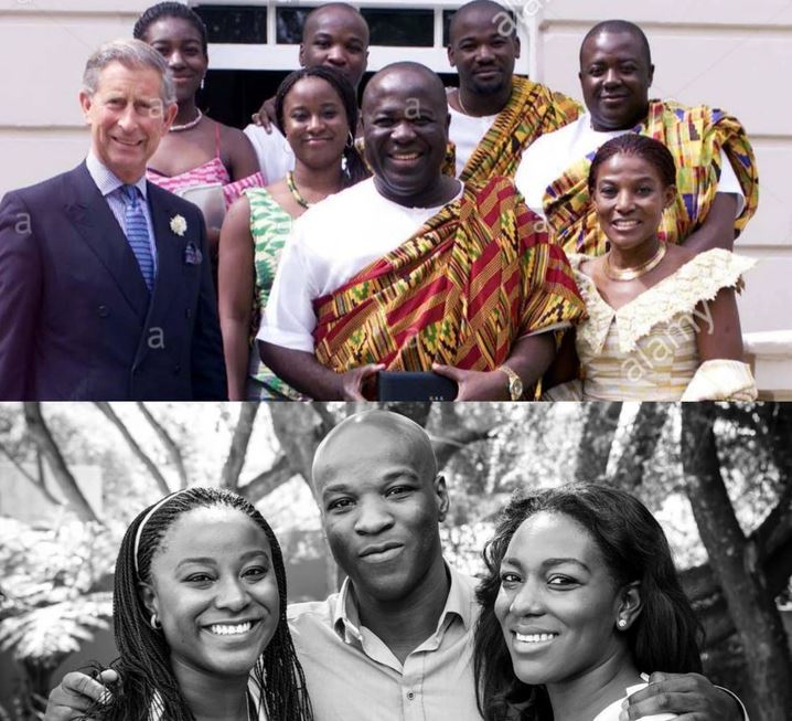 Sir Sam Jonah pictured with King Charles alongside his children.