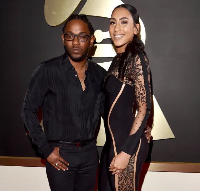 Kendrick Lamar and Whitney Alford attend The 58th GRAMMY Awards at Staples Center on February 15, 2016 in Los Angeles, California. Lester Cohen/WireImage

