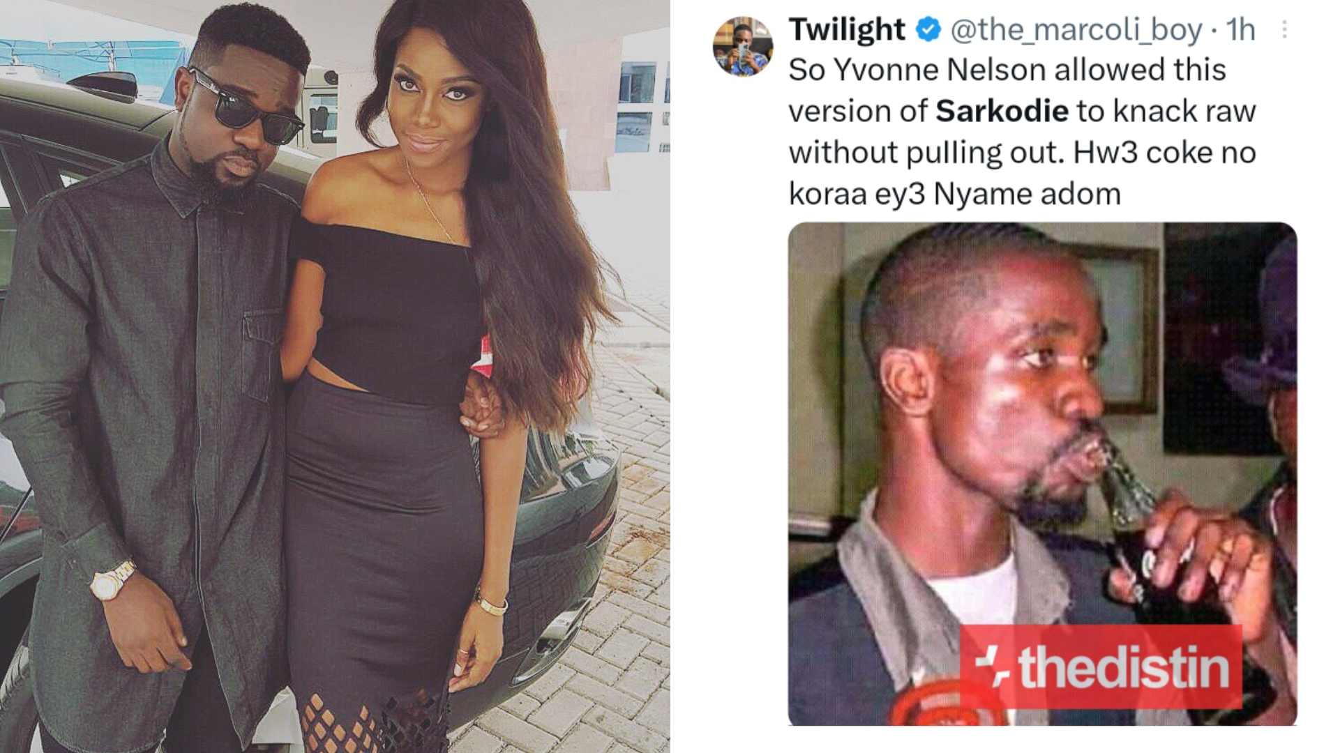 So Yvonne Nelson Allowed This Version Of Sarkodie To "Knack" Him Raw - Ghanaians Reacts After Yvonne Nelson Aborted Sarkodie's Baby