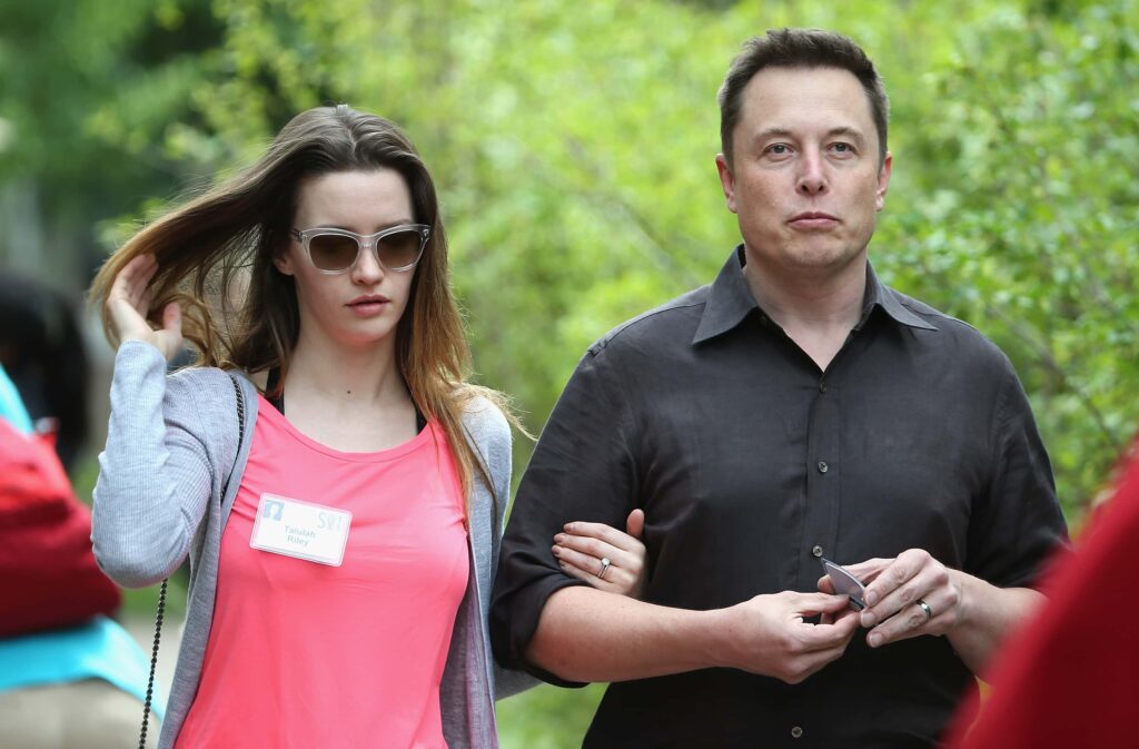 Elon Musk and his ex-wife Talulah Riley attend the Allen & Company Sun Valley Conference on July 8, 2015, in Sun Valley, Idaho. (Photo by Scott Olson/Getty Images)