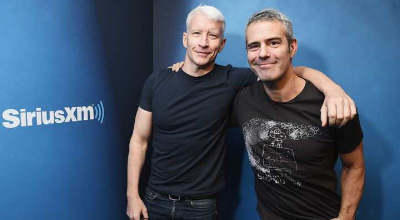 Journalist Anderson Cooper (L) and host Andy Cohen at SiriusXM Studios on 13 January 2017 in New York City. 
