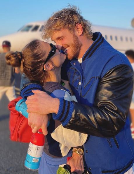 Logan Paul and his wife-to-be Nina Agdal. 
