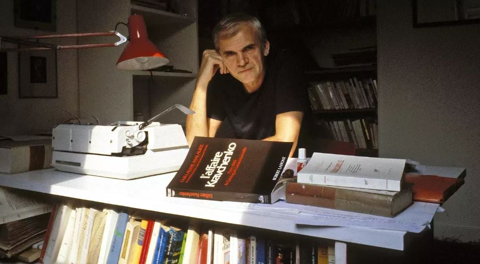 Milan Kundera, NB 186204, in Paris, France on August 02nd, 1984 