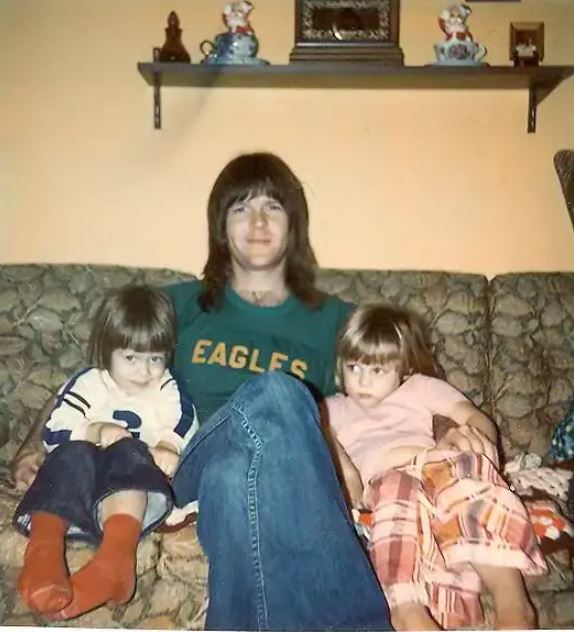 Randy Meisner with his twins