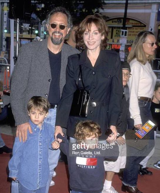 Robert Liebemann and Marilu Henner with their sons. 
