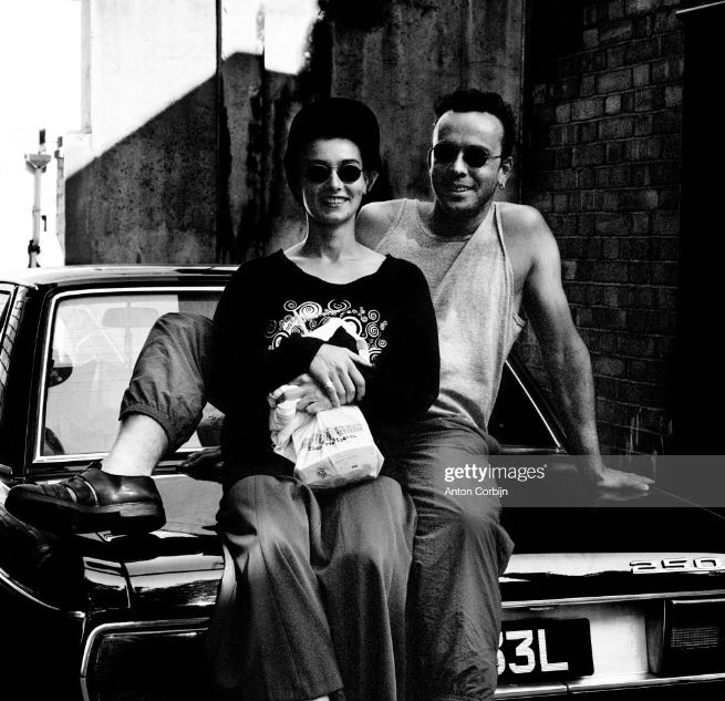 Sinead O'Connor with her ex-husband John Reynolds in 1991. Credit Getty