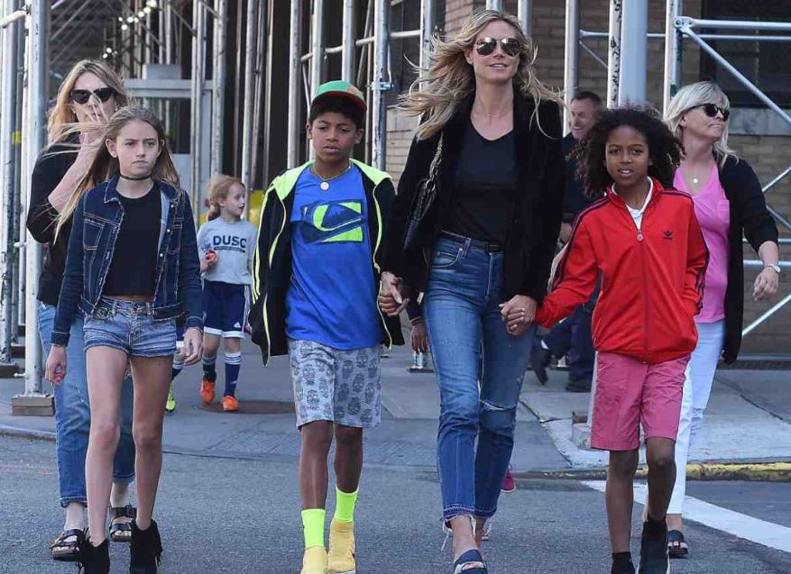 Heidi Klum and her kids. Image Source: Getty