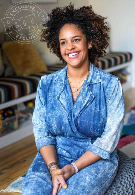 Jesse Williams's ex-spouse, Aryn Drake-Lee sitting for an interview. Image Source: People