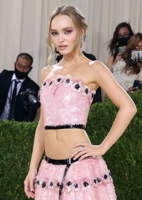 Lily-Rose Depp attends the 2021 Met Gala benefit "In America: A Lexicon of Fashion" at Metropolitan Museum of Art on September 13, 2021 in New York City