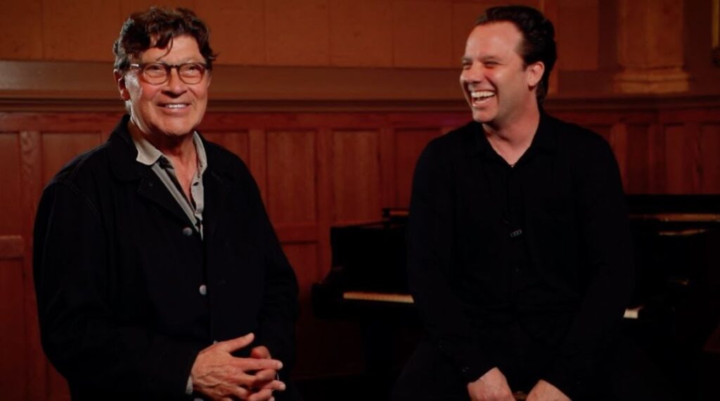 Robbie Robertson and his only son, Sebastian. Image Source: YouTube