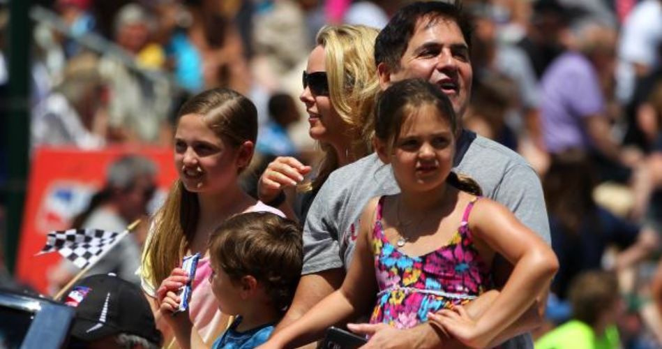 Mark Cuban with his wife and their three kids.
