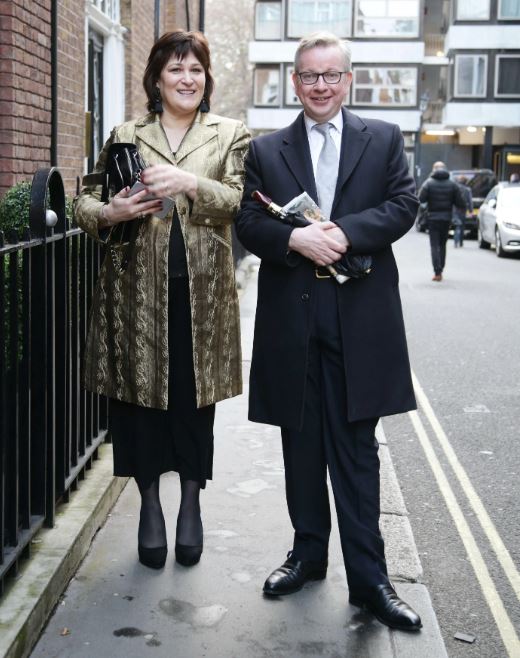 Sarah Vine with her former spouse Michael Gove. Image Source: Mirror