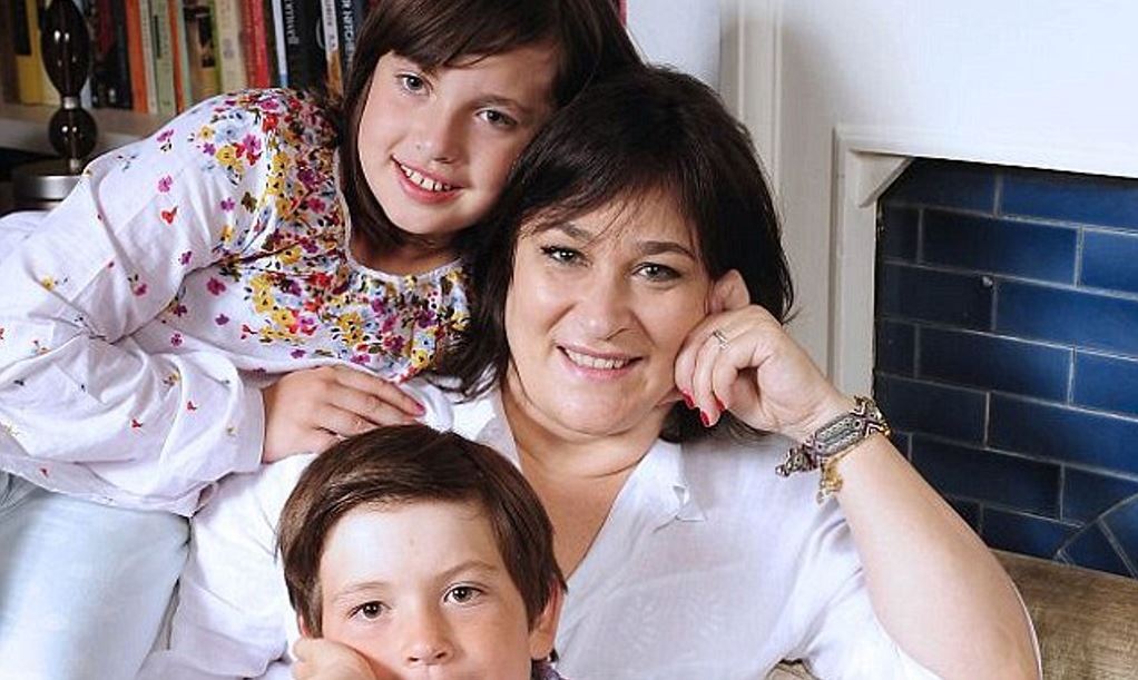 Sarah Vine with her children with former spouse Michael Gove. 