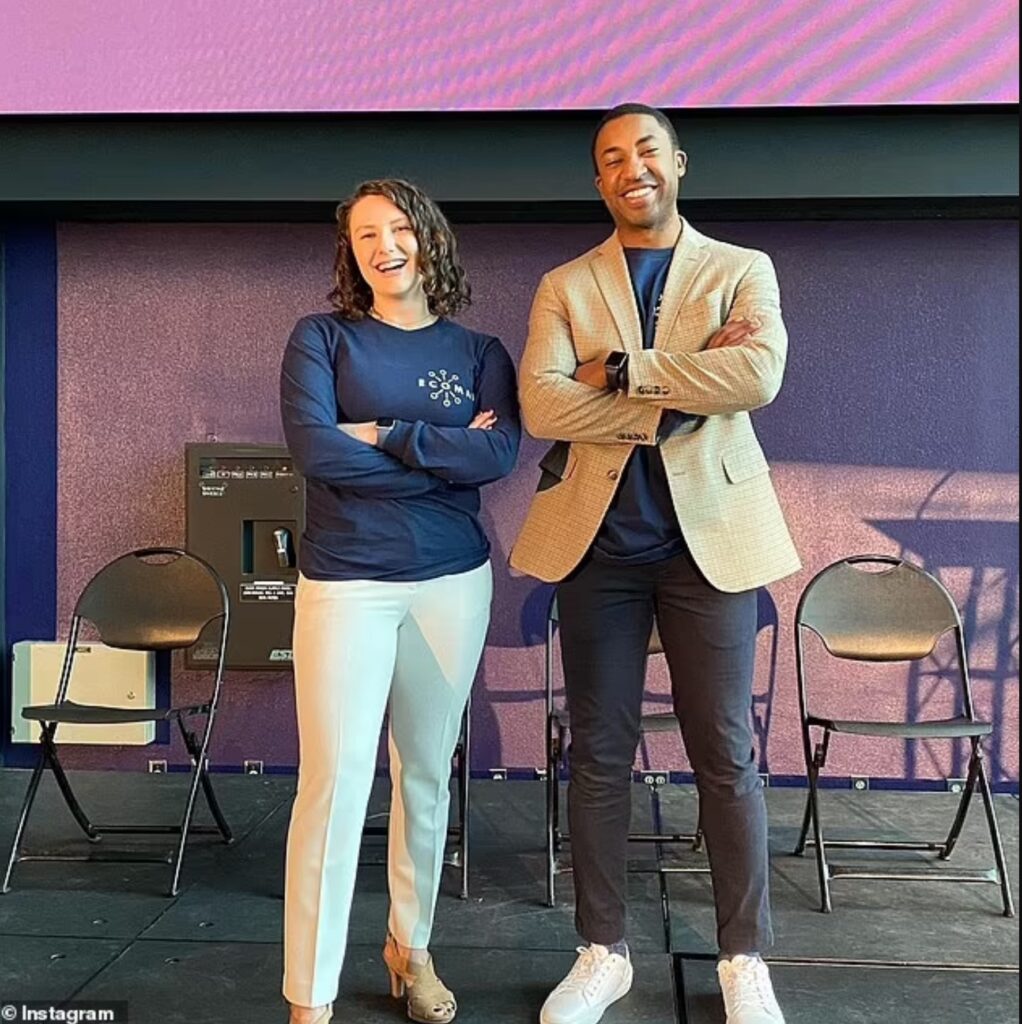 No suspects have been arrested, and cops have no revealed any possible motives. She is pictured with Sherrod Davis, the company's COO. Image Source: Instagram
