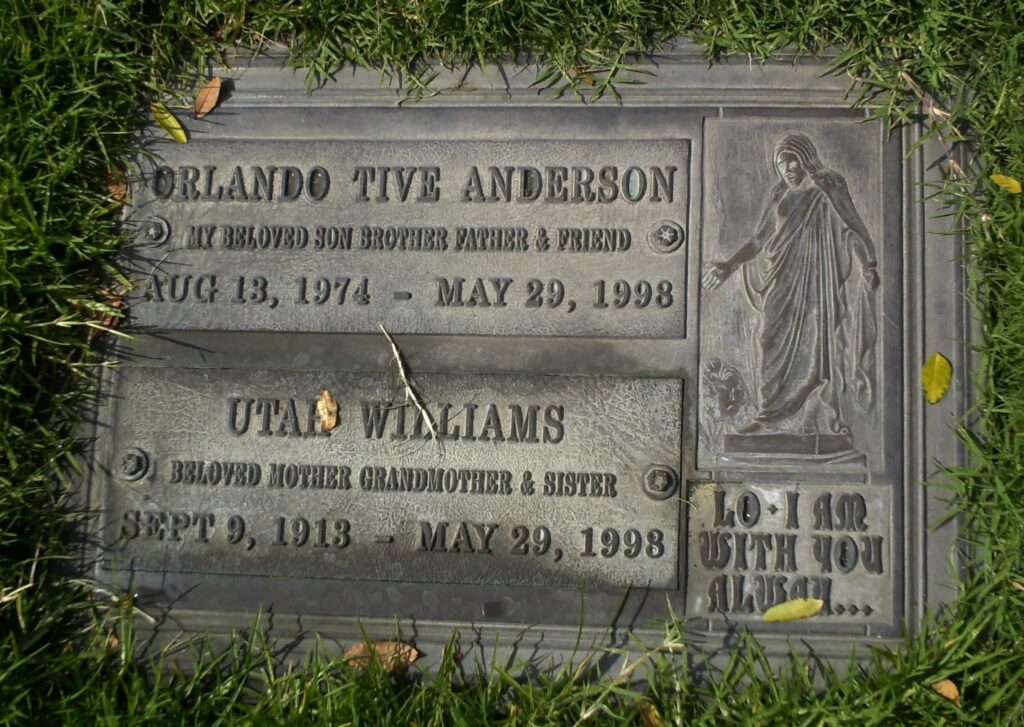 Orlando Anderson grave. Image Source: Findagrave