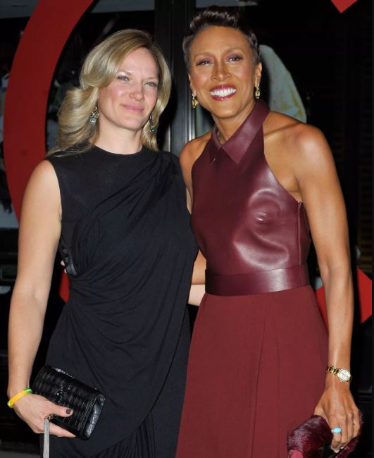 Amber Laign and Robin Roberts are seen on November 10, 2014 in New York City