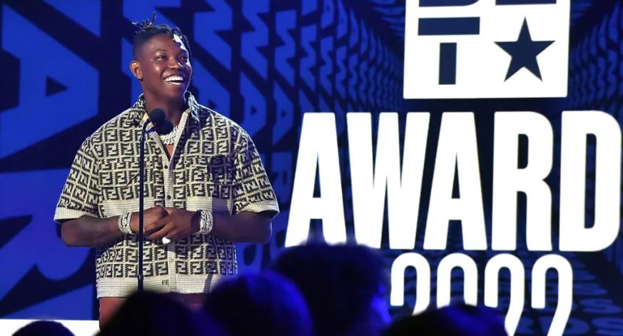 LOS ANGELES, CALIFORNIA – JUNE 26: Bleu speaks onstage during the 2022 BET Awards at Microsoft Theater on June 26, 2022 in Los Angeles, California. (Photo by Aaron J. Thornton/Getty Images for BET)

