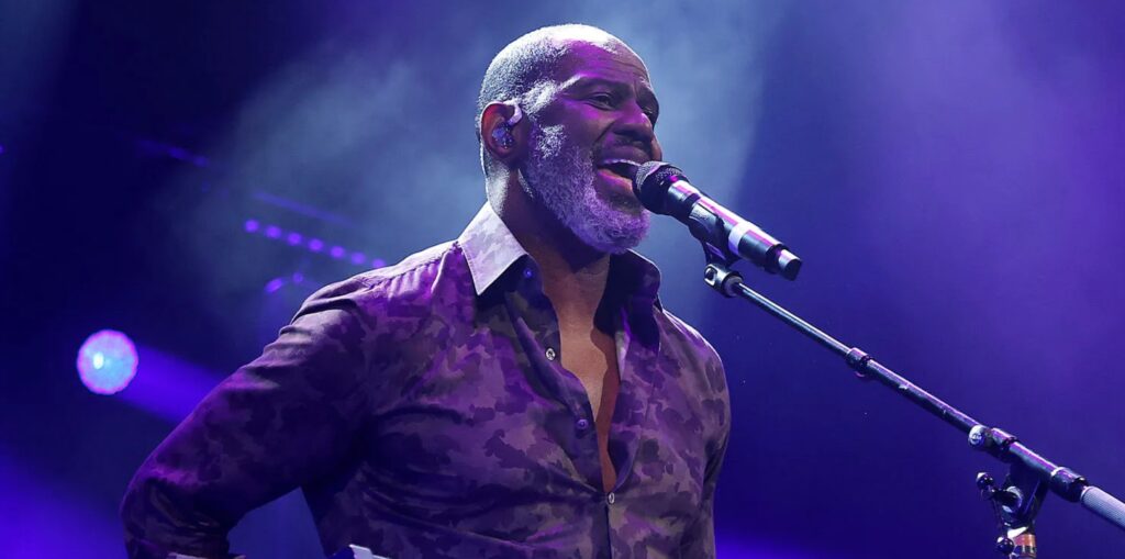 Brian McKnight performs during R&B Super Jam Ladies Night at Barclays Center on May 06, 2022, in New York City