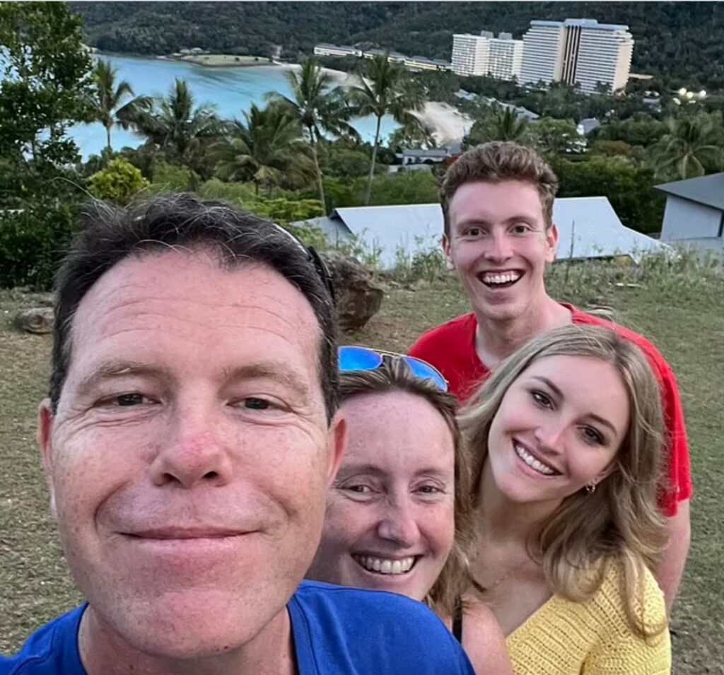 Lilie James is pictured with her parents and brother during a recent trip to Hamilton Island. Image Source: Facebook
