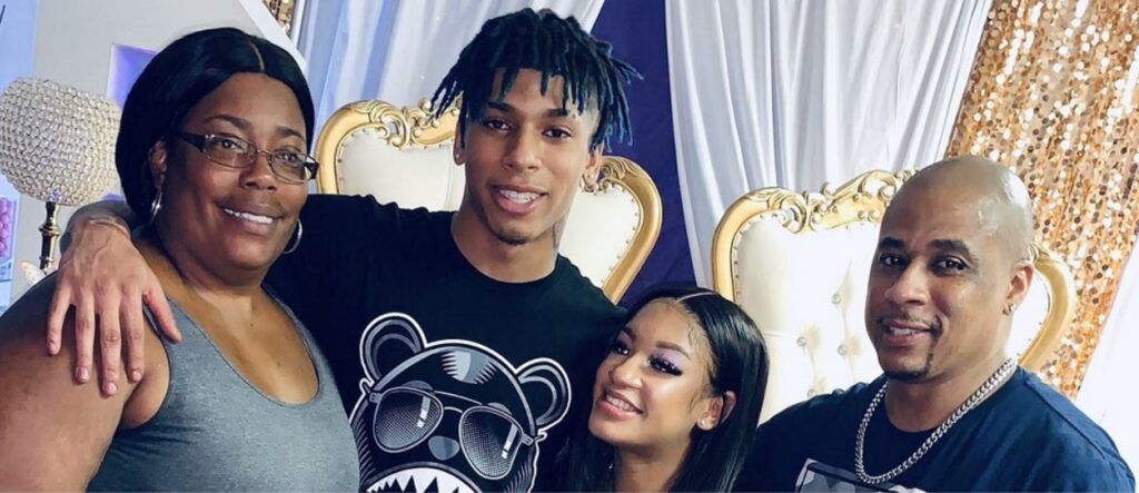 NLE Choppa with his Parents at a baby shower. ( Source: Twitter )
