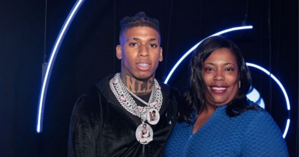 NLE Choppa pictured with his mother 