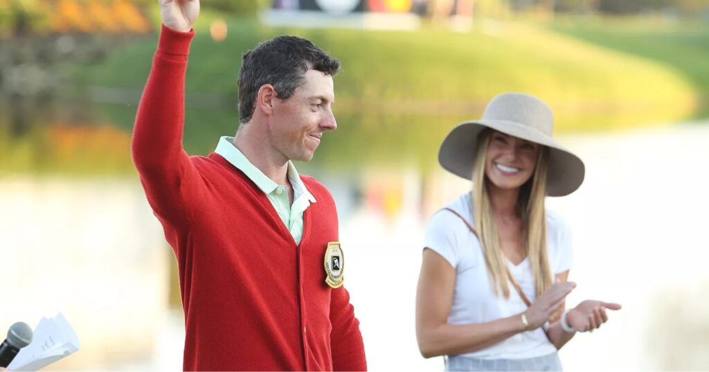 Rory McIlroy celebrates with wife Erica Stoll after winning the Arnold Palmer Invitational in Orlando, Fla. Image Source: STEPHEN M. DOWELL/ORLANDO SENTINEL/TRIBUNE NEWS SERVICE VIA GETTY