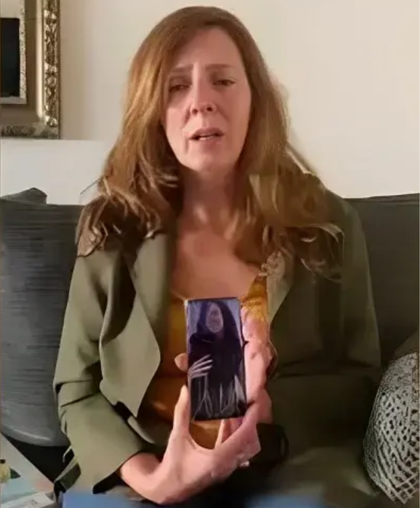 Shani Louk's mother, Ricarda, shows footage of her daughter's brutality. 
