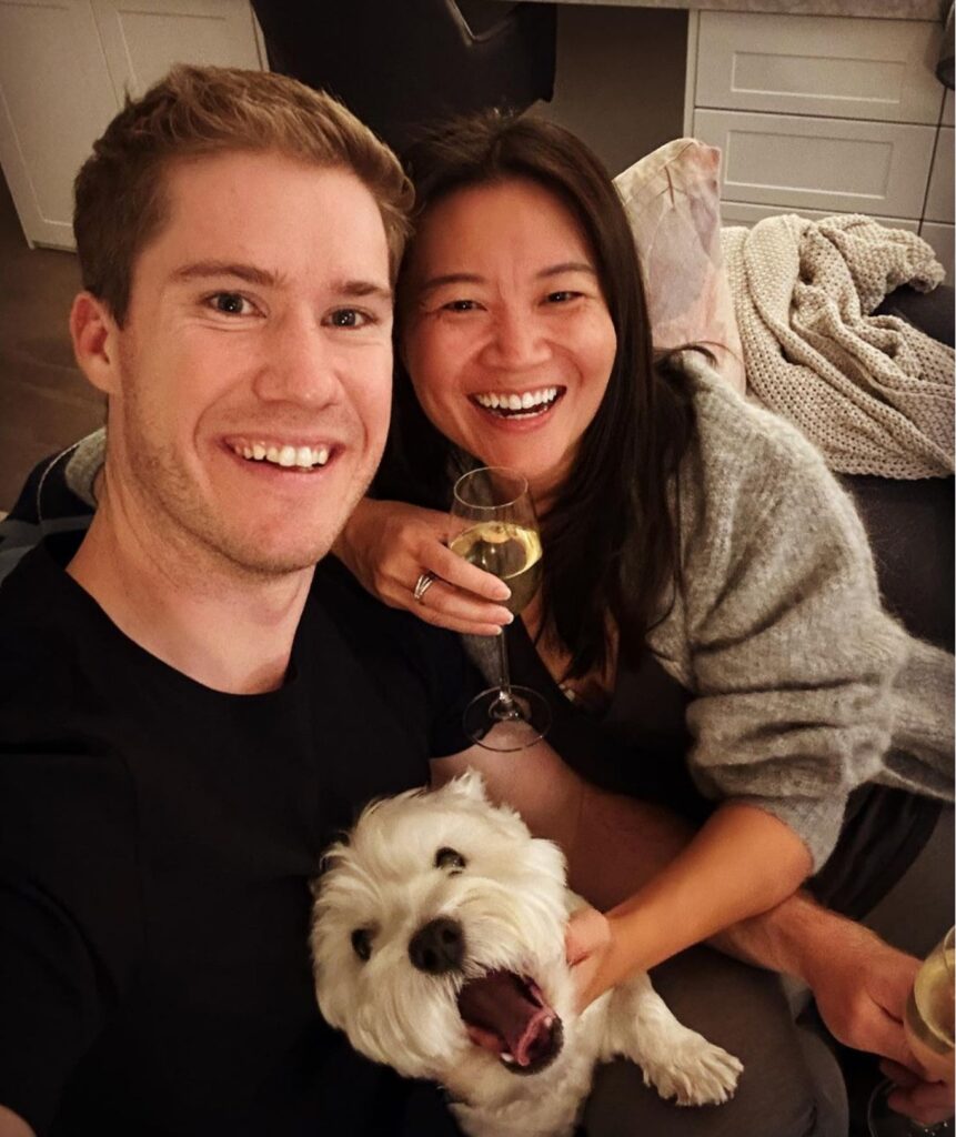 Tracy Vo and Liam Connolly, who met on the Hinge dating app, went Instagram official in December 2021. Image Source: IG