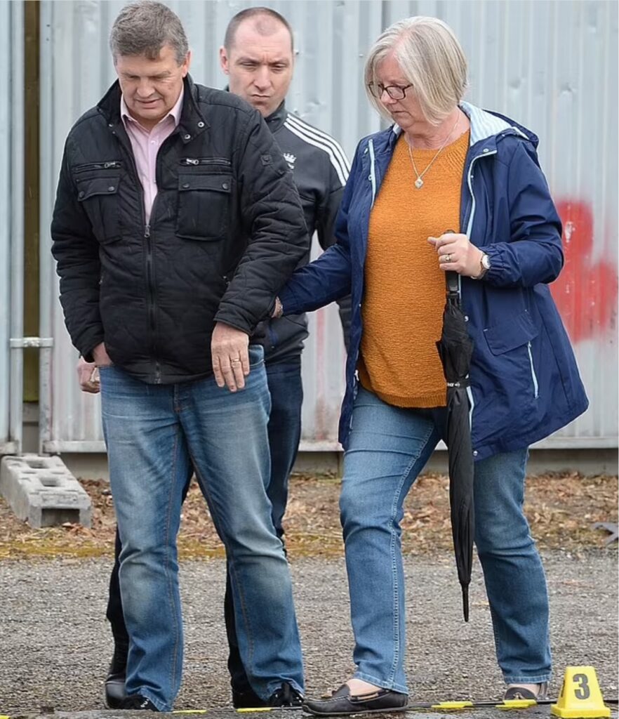 Pictured: Danielle's parents Tony and Linda at the scene of a search for Danielle's body in Thurrock, May 2017. Image Source: PA Images