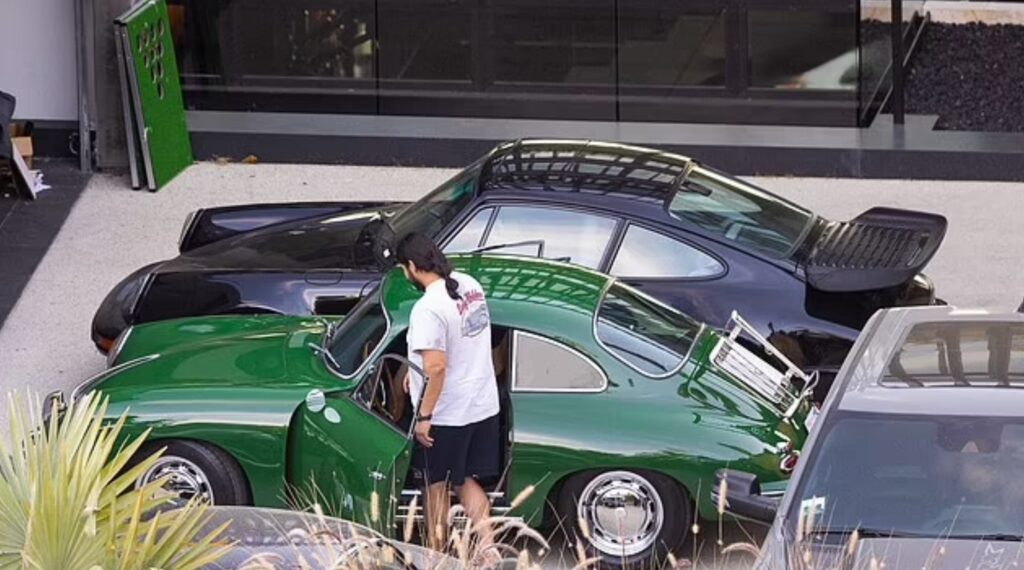 California native Edwin Castro has added these two vintage Porsches to his already massive collection of vintage cars. Image Source: Splashnews