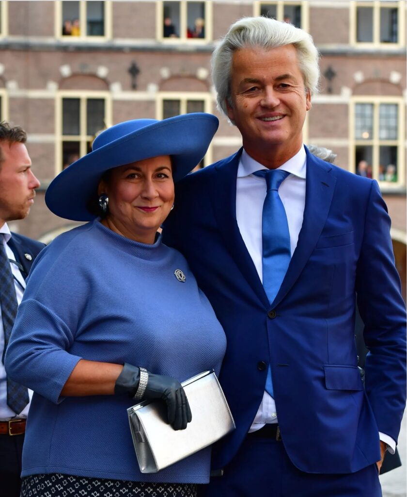 Geert with his wife, former Hungarian diplomat Krisztina Wilders in 2017Credit: Rex
