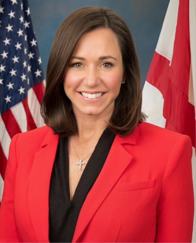 Katie Britt is the first female elected senator in Alabama. Image Source: Britt.senate.gov