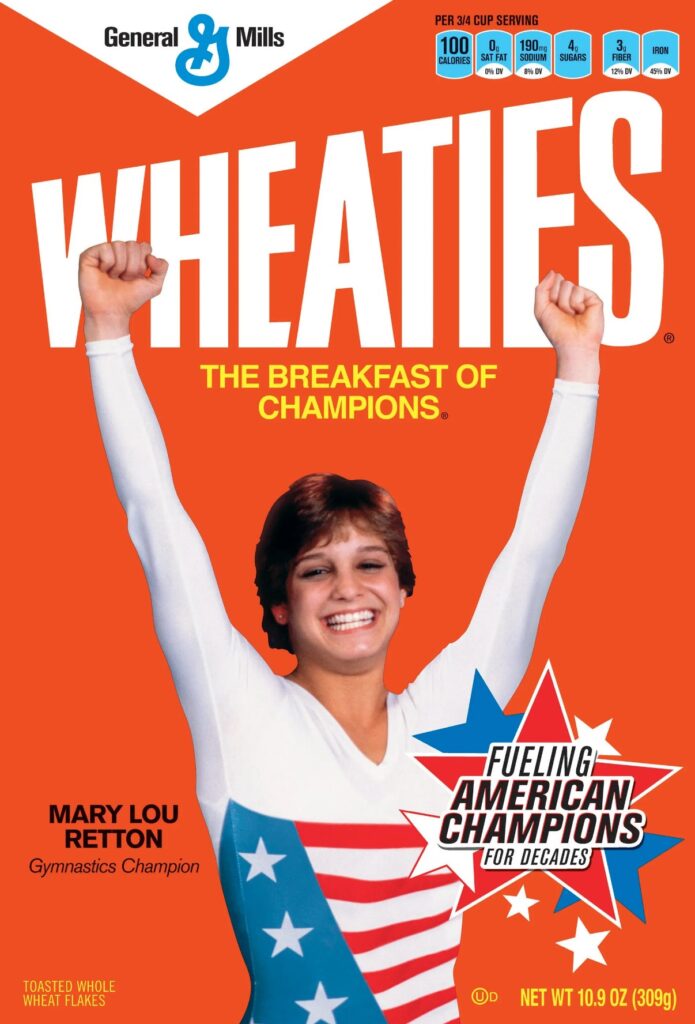Mary Lou Retton was featured on the cover of Wheaties