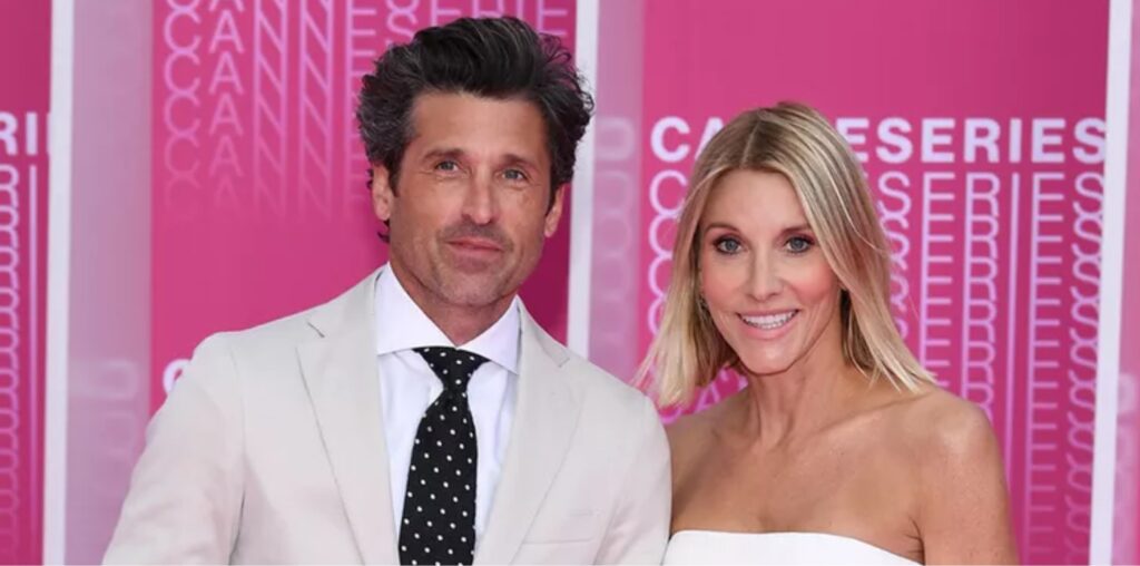 Patrick Dempsey and his wife Jillian Fink attend the Launch of the Official Competition and "The Truth About The Harry Quebert Affair" screening during the 1st Cannes International Series Festival at Palais des Festivals on April 7, 2018 in Cannes, France. Image Source: PASCAL LE SEGRETAIN/GETTY