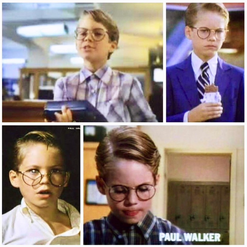 Image: Paul Walker as a child. He had an impressive movies and TV shows under his belt. His first movie role was in the 1986 horror comedy Monster In The Closet.