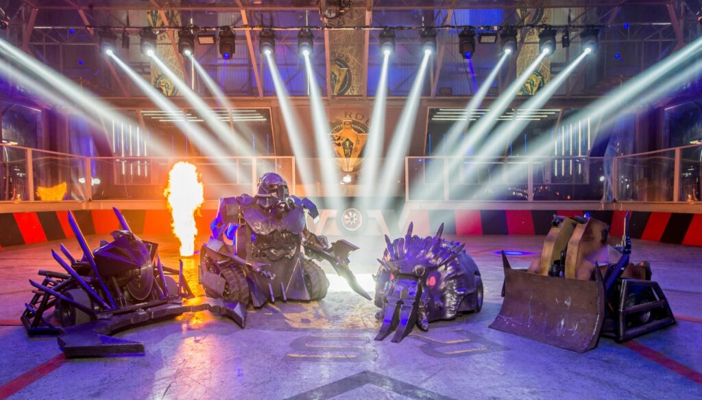 Thorpe said building models for Indiana Jones and Star Wars inspired him to create the beloved competition program. Robot Wars aired on BBC but attracted a US audience with events in California. Credit: Mentorn Media Scotland