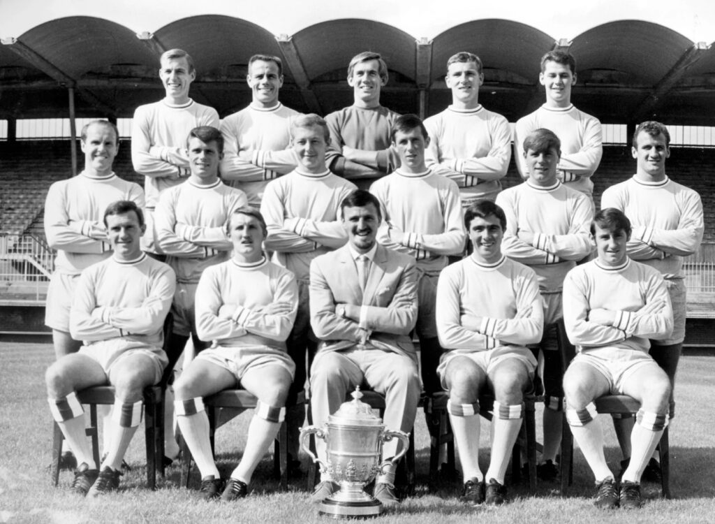 Rees (bottom, far right) won two titles playing for Coventry City