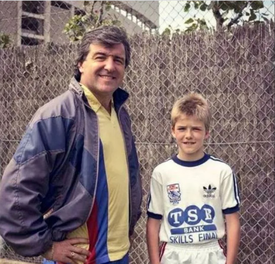 Terry Venables with a young David Beckham who paid a glowing tribute to the late England legend