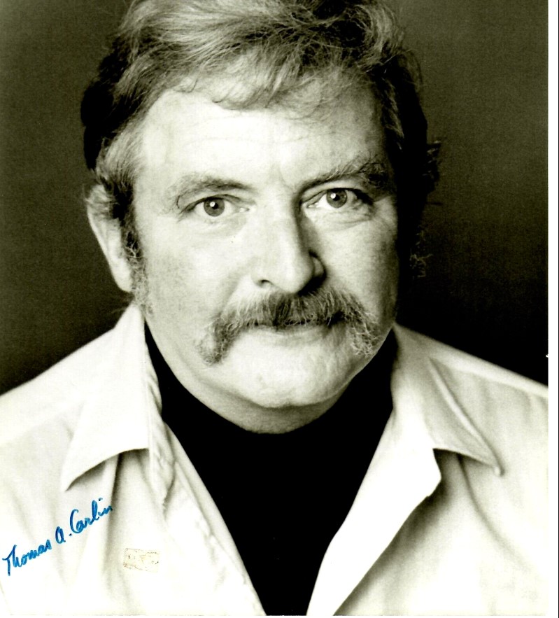 Thomas A. Carlin, who died in 1991, was a TV, and film actor. Image Source: eBay