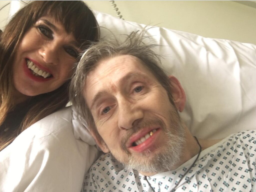 Shane with his beloved wife Victoria Mary in hospital