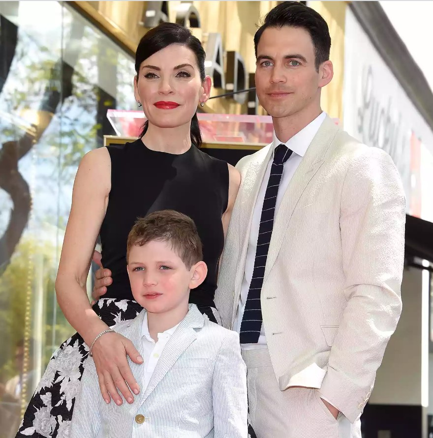 Actress Julianna Margulies, son Kieran Lindsay Lieberthal and husband attorney Keith Lieberthal attend the ceremony honoring Julianna Margulies with a star on the Hollywood Walk of Fame on May 1, 2015