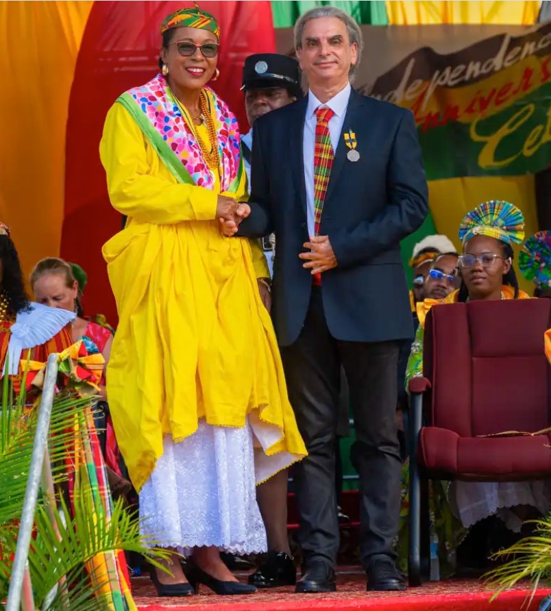 Daniel Langlois was honored last November by the government of Dominica on the occasion of the small island nation's independence day.